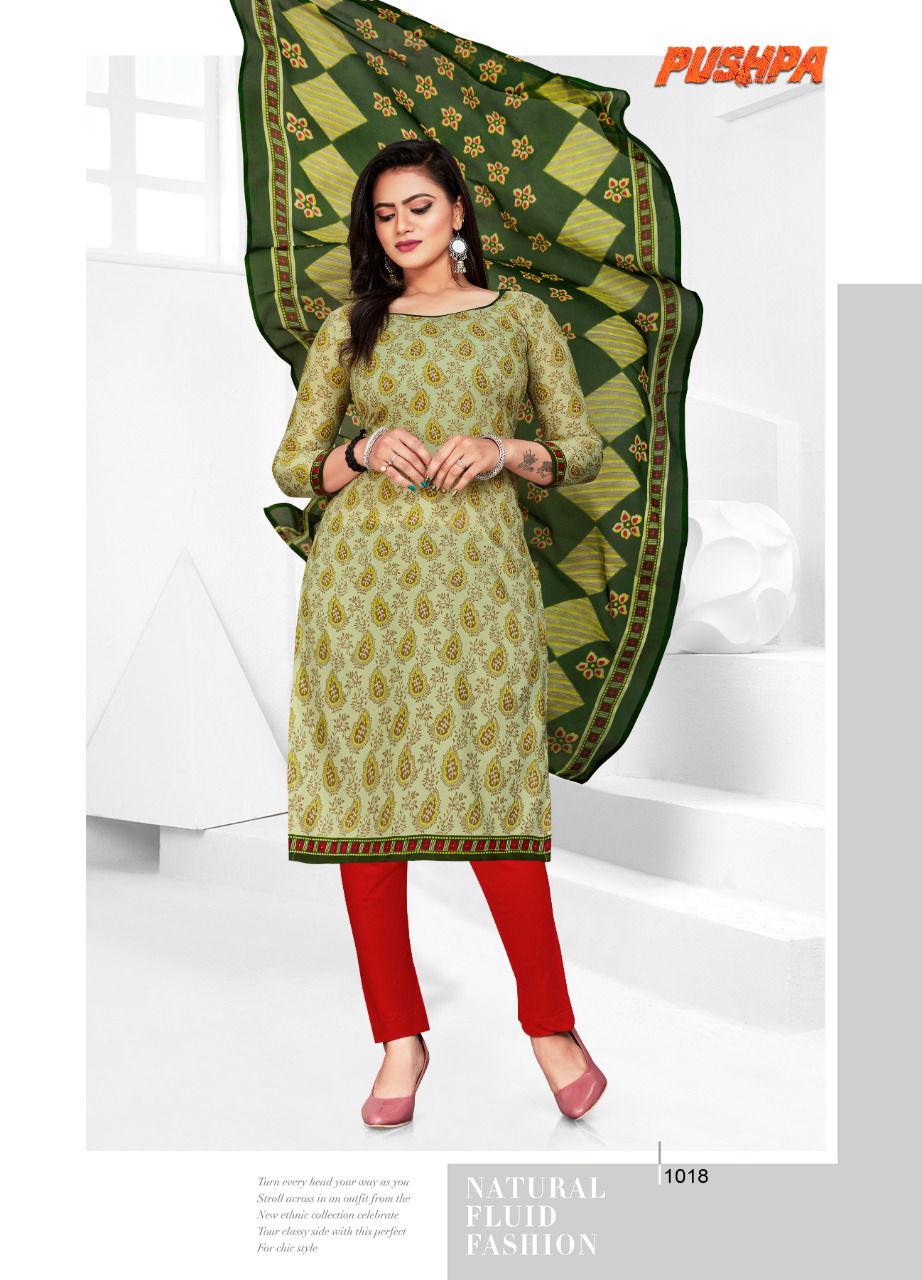 Amit Pushpa 2 Synthethic Casual Daily Wear Cotton Printed Dress Material